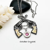 Womens Ammo Bullet Double Pistols Gun Charm Necklace
