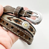 Mens Custom Ammo Bullet Brown Or Black Western Hat Band With Silver  Buckle