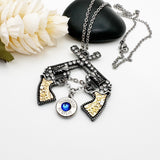 Womens Ammo Bullet Double Pistols Gun Charm Necklace