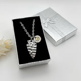 Mens Arrowhead Silver Bullet Necklace Ammo Jewelry Gift For Him