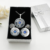 Womens Shotgun Shell 12 Gauge Birthstone Ammo Jewelry Gift Set