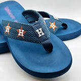 Womens Houston Glitter Star Flip Flops With Crystals