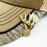 Ammo Bullet 30-06 Brass Antler Hat Clip Hunting Gifts