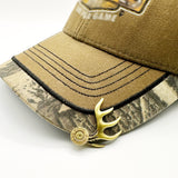 Ammo Bullet 30-06 Brass Antler Hat Clip Hunting Gifts