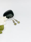 Handmade 9mm Glass Rock Bullet Earrings