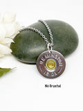 Shotgun Shell 12 Gauge Birthstone Necklace