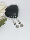 Handmade 9mm Glass Rock Bullet Earrings