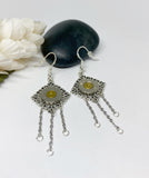Ammo Triangle Chain Earrings