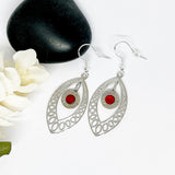 Ammo Bullet 9 mm Or 38 Spl Filigree Earrings