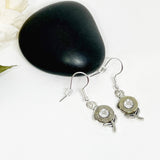 Womens Bullet 223 Flower Stud Earrings In Brass Or Nickel Genuine Swarovski Crystals