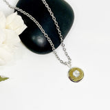 Womens Ammo Dainty 9 mm Bullet Birthstone Necklace