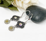 Bullet Charm Earrings With Crystals - Womens Jewelry