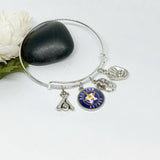 Houston Baseball Star Bangle Charm Bracelet