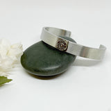Mens Black Or Silver Stainless Steel Cuff Bracelet