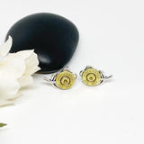 Womens Bullet 223 Flower Stud Earrings In Brass Or Nickel Genuine Swarovski Crystals