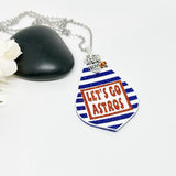 Baseball Spirit Let’s Go Blue Glitter Necklace