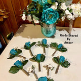 Wedding Bullet Boutonnière In Brass Or Nickel Options Wrapped In Color Wire
