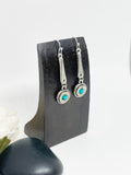 Bullet Bar Silver Or Brass Earrings With Crystals