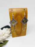 Ammo Triangle Chain Earrings