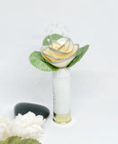 12 Gauge Shotgun Shell Boutonnière No Flower With Pin & Twine Wrapping