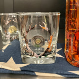 Camo Antler Shotgun Shell Whiskey On The Rocks Glass Hunting Gifts