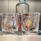 Camo Antler Shotgun Shell Whiskey On The Rocks Glass Hunting Gifts