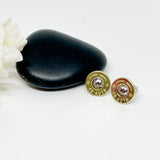 Womens Brass 45 Ammo / Bullet Necklace & Stud Earrings Gift Set