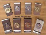 Mens 12 Gauge Shotgun Shell Money Clip Stainless Steel