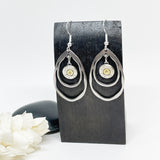 Womens Stainless Steel 9 mm Bullet Earrings With Crystals, Bullet Jewelry Gifts For Her