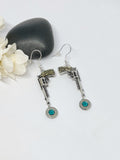 Silver Pistol 9 mm Bullet  Gun Charm Dangle Earrings, Women’s Ammo Gifts