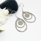 Womens Stainless Steel 9 mm Bullet Earrings With Crystals, Bullet Jewelry Gifts For Her