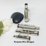 Wedding Bullet Boutonnière In Brass Or Nickel Options Wrapped In Color Wire