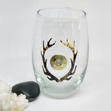 Camo Antler Shotgun Shell Wine Glass