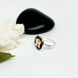 Baseball Texas Star Orange Star Charm Ring