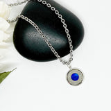 Womens Ammo Dainty 9 mm Bullet Birthstone Necklace