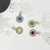 Bullet Sterling Silver Birthstone Necklace With Crystal