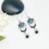 Womens Bullet 9 mm Turquoise Earrings