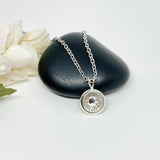 Womens Ammo Dainty 9 mm Bullet Birthstone Necklace