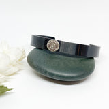 Mens Black Or Silver Stainless Steel Cuff Bracelet