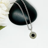 Womens Ammo Dainty 9 mm Bullet Birthstone Necklace