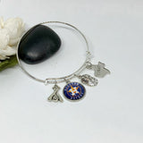Houston Baseball Star Bangle Charm Bracelet