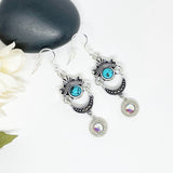 Womens Bullet 9 mm Turquoise Earrings