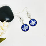 Cowboy Crystal Bead Football Earrings