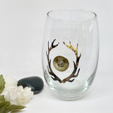 Camo Antler Shotgun Shell Wine Glass