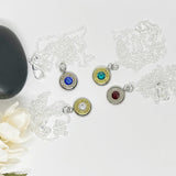 Bullet Sterling Silver Birthstone Necklace With Crystal