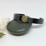 Mens Black Or Silver Stainless Steel Cuff Bracelet