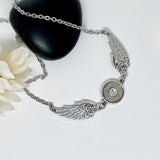 Womens Bullet Necklace With Angel Wings
