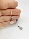 Handmade 9mm Glass Rock Bullet Earrings