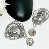 Womens Ammo Dainty 9 mm Bullet Birthstone Necklace