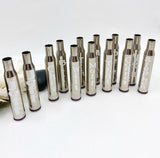Wedding Bullet Boutonnière In Brass Or Nickel Options Wrapped In Color Wire